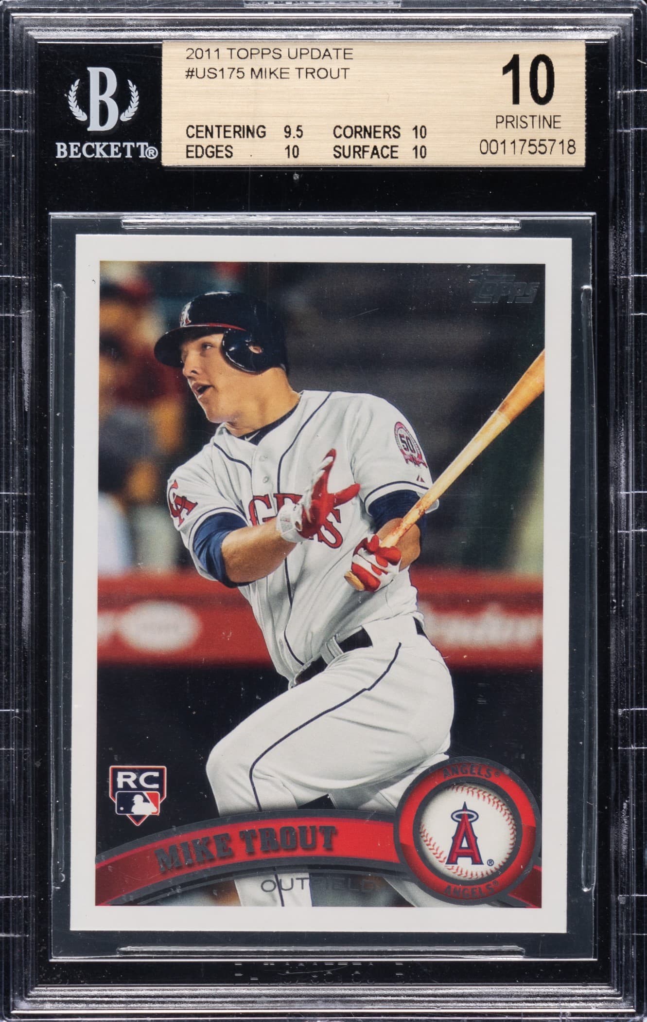 2011 Mike Trout baseball card reference