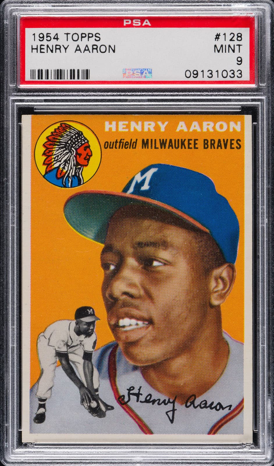 1954 Topps Hank Aaron #128 baseball card reference